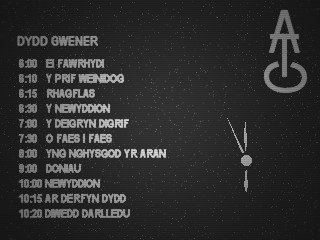 ATC programme menu - 1965