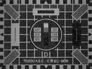 Test card 'D' from the Môn transmitter
