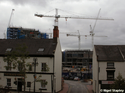 Picture of cranes on a construction site