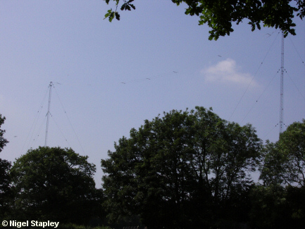 Picture of two radio masts