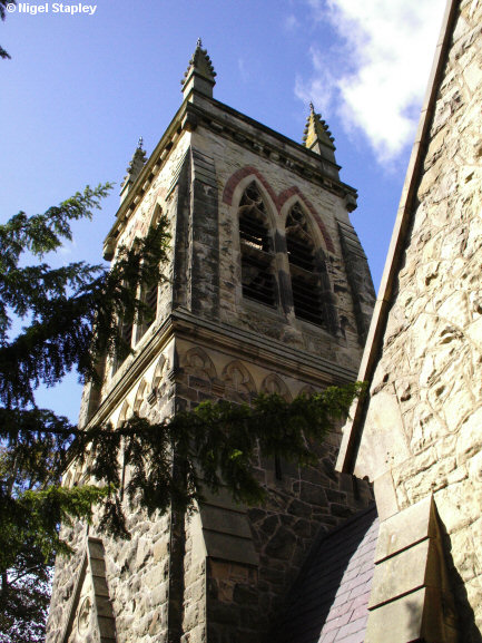 Picture of a stone church tower