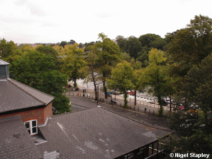 Picture of a promenade area on a riverbank