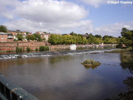 Picture of a weir on a river