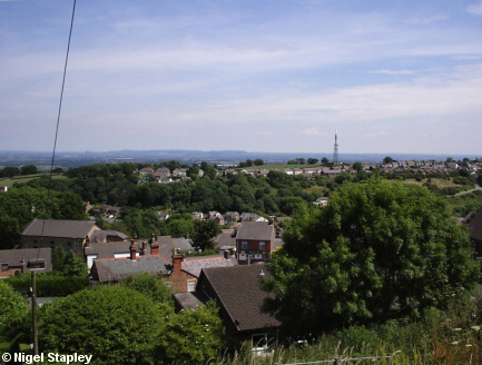 Picture of a distant view from a hillside