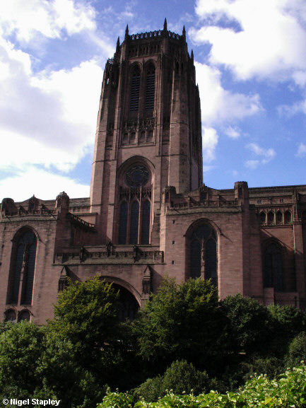 Picture of a stone cathedral belltower