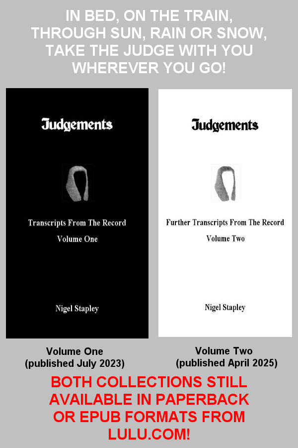 Ad for Judgements Volume One and Volume Two
