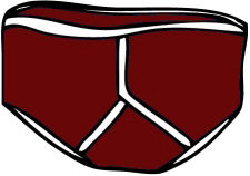 Clipart of brown underpants