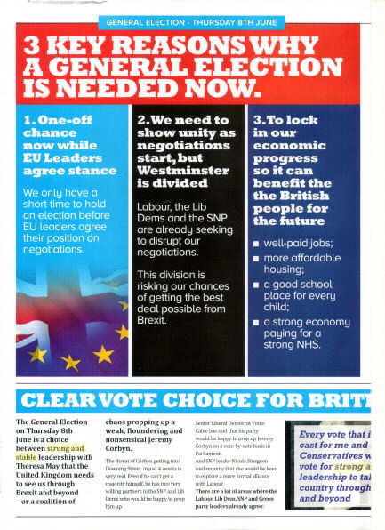 2nd page of a Tory propaganda leaflet