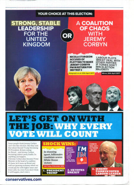 4th page of a Tory propaganda leaflet
