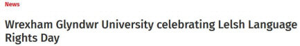 Screenshot from local paper 'celebrating' 'Lelsh Language Rights Day'