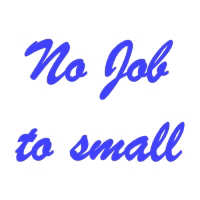 Sign saying 'No Job To Small'
