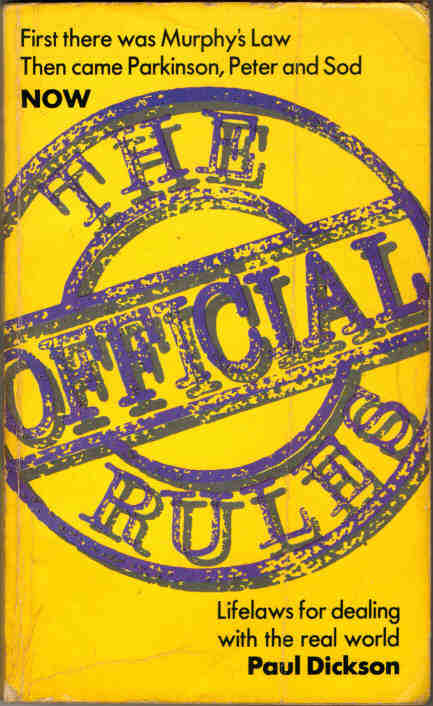 Scan of the front cover of a paperback book - 'The Official Rules' by Paul Dickson