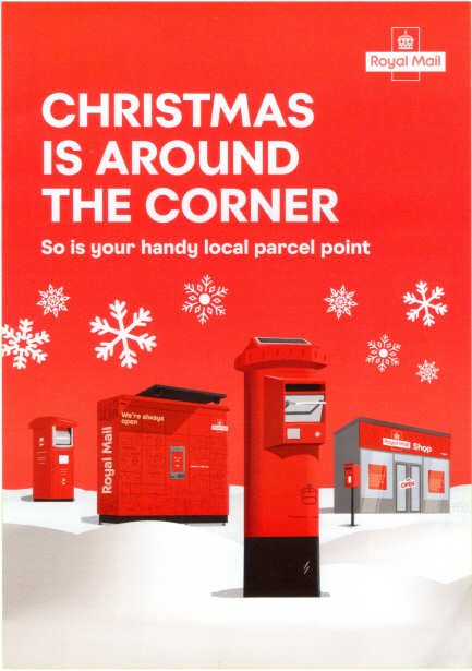 Flyer from Royal Mail about Christmas parcels
