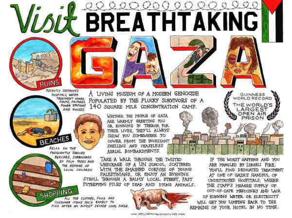Fake tourist poster for Gaza