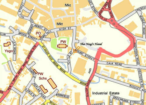Map of Wrexham Town Centre