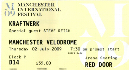 Scan of a concert ticket