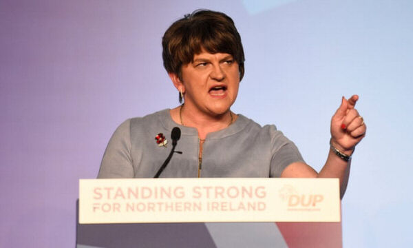 Photo of Arlene Foster lookiing like Paul Merton