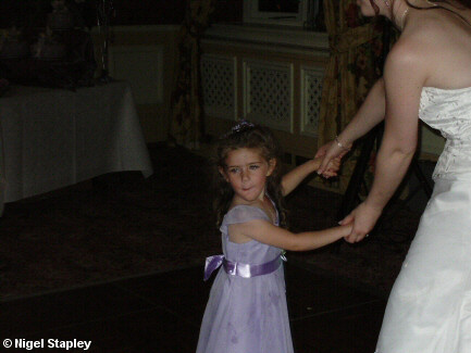 A photo of Caitlin dancing