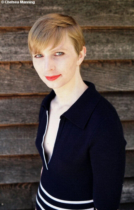 Photo of Chelsea Manning the day after her release