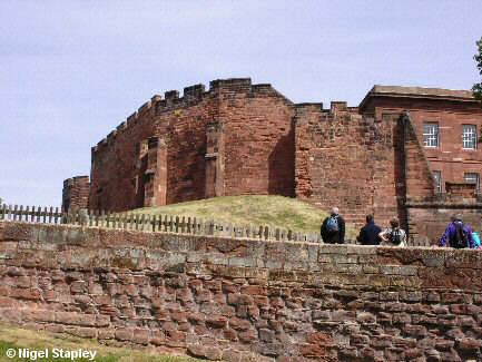 Photograph of a wall of Chester Castle