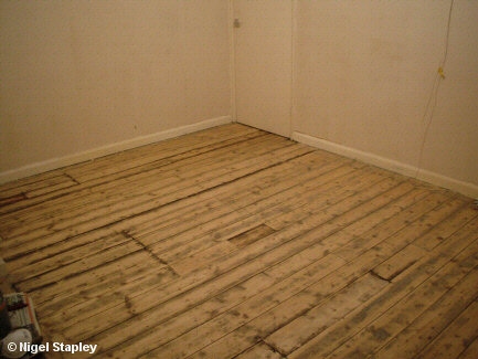 Photo of sanded floorboards