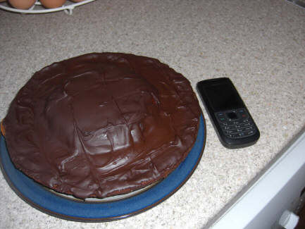 Photo of a giant Jaffa Cake