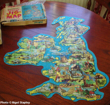 Photo of a jigsaw map of the British Isles