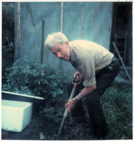 Photo of Dad digging the garden